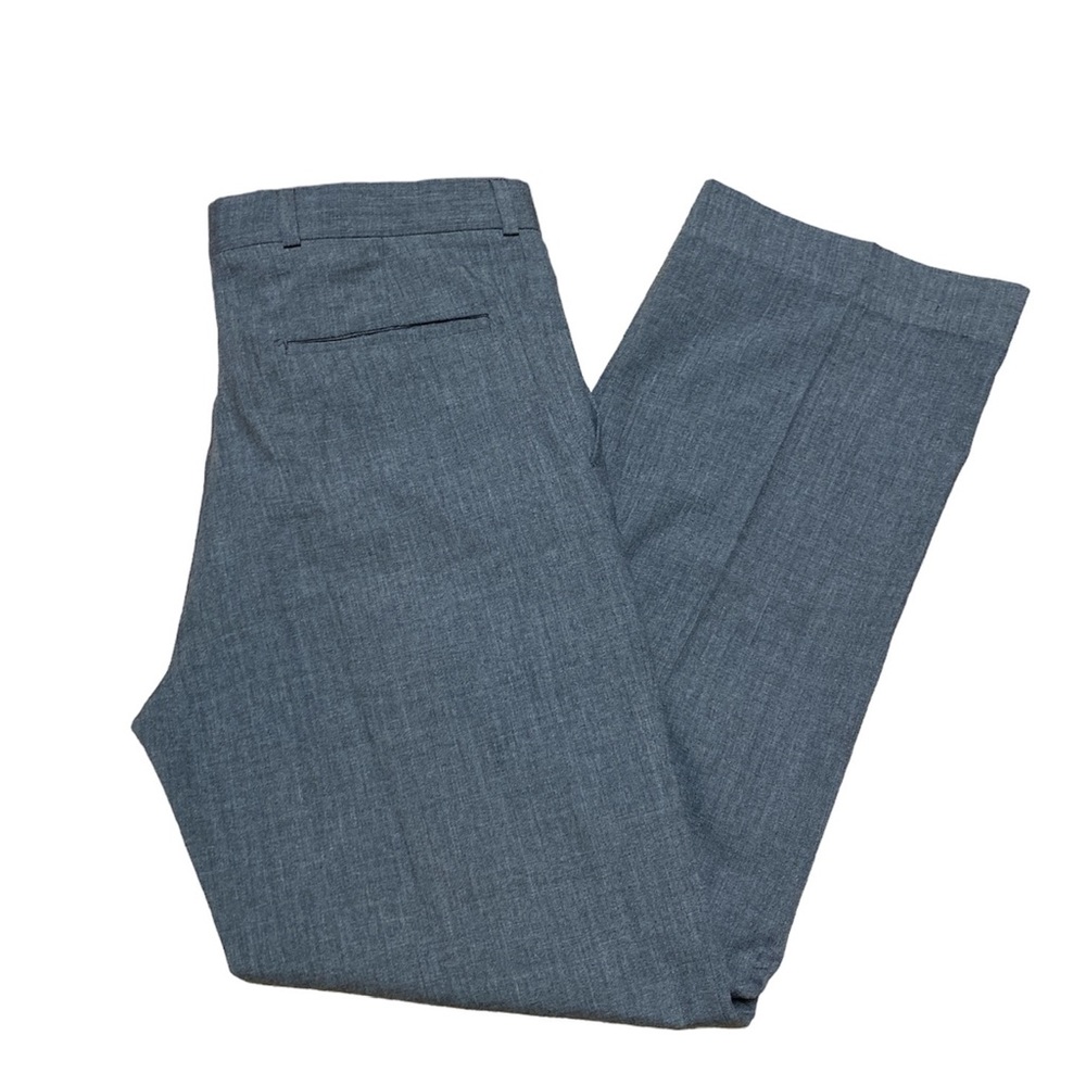 Men Trouser Dress Pant Pleated Grey Size APPROX 31X29 *FAIR*